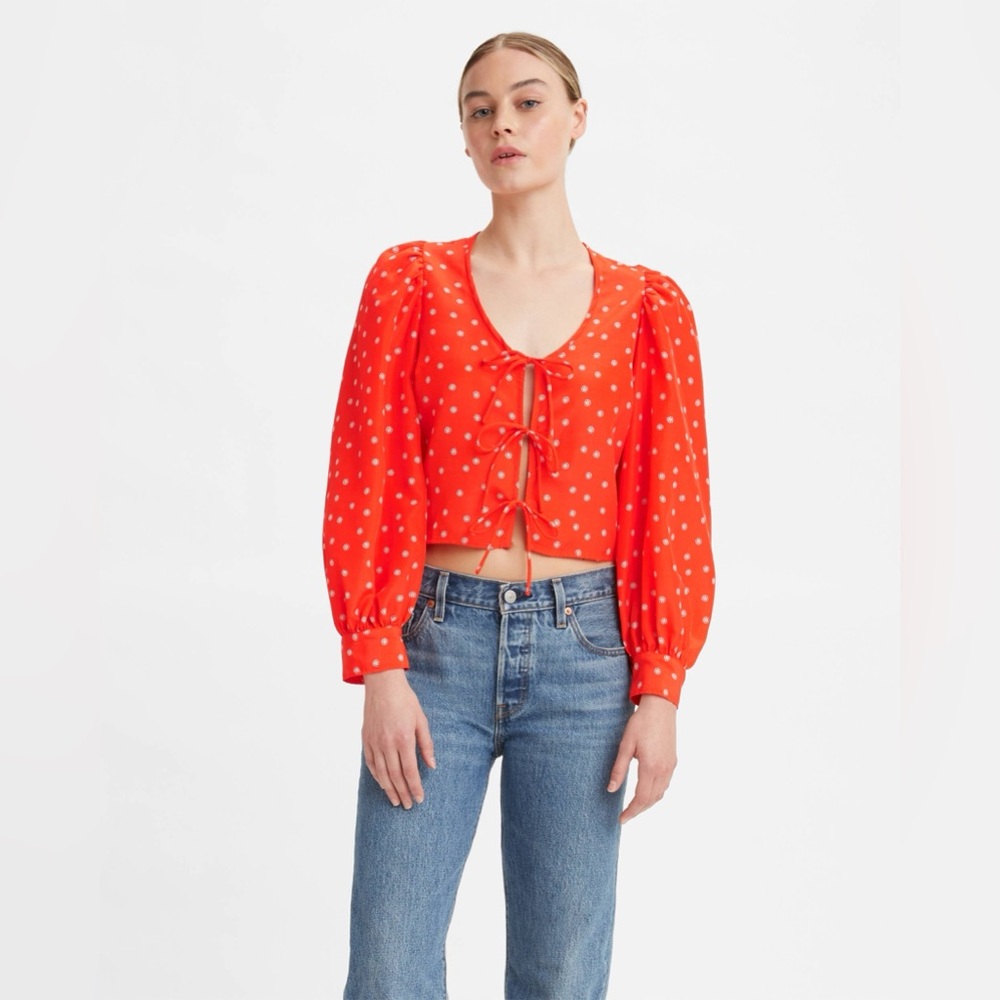 Levis Fawn Tie Blouse